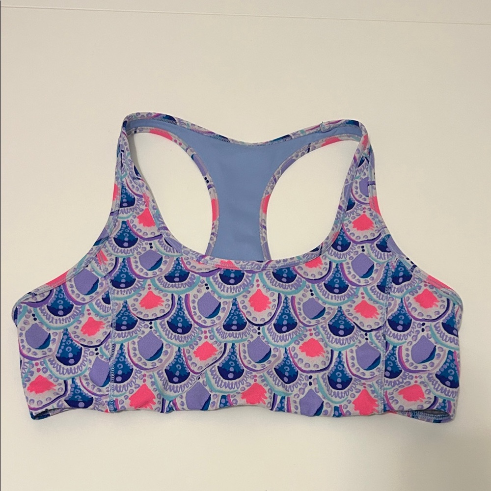 Lilly Pulitzer Luxletic Happy as a Clam Sports Bra Large